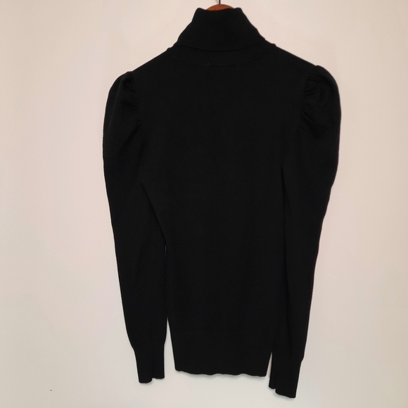 Revamped Black Long Sleeved Turtleneck Sweater - Picture 3 of 5